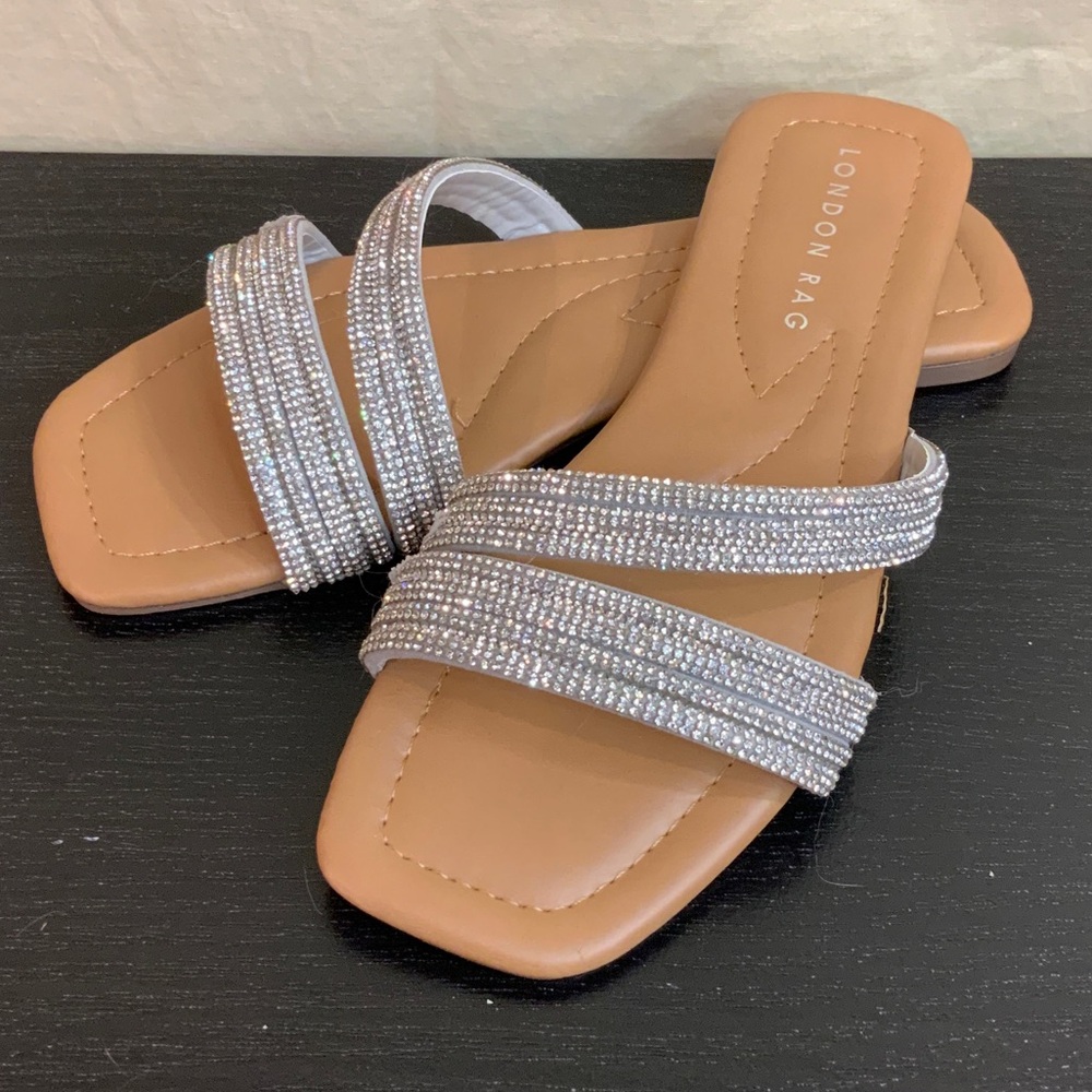 Silver Embellished Sandals